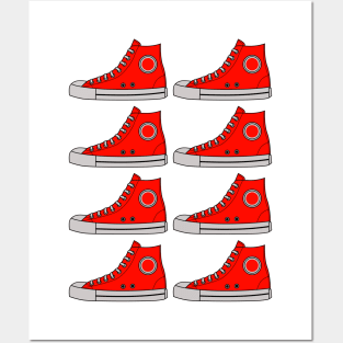 Red Sneakers Posters and Art